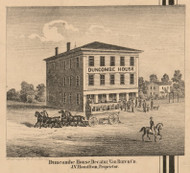 Duncombe House, Michigan 1860 Old Town Map Custom Print - Van Buren Co.