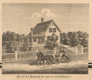 Residence of L.L. Halsted, Michigan 1860 Old Town Map Custom Print - Van Buren Co.