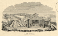 Salt Works 1852, New York 1852 Old Town Map Custom Print - Onondaga Co.