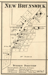 New Brunswick Village, Harrison, Indiana 1865 Old Town Map Custom Print - Boone Co.