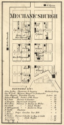 Mechanicsburgh Village, Washington, Indiana 1865 Old Town Map Custom Print - Boone Co.