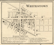 Whitestown Village, Worth, Indiana 1865 Old Town Map Custom Print - Boone Co.