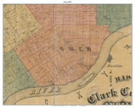 Owen, Indiana 1875 Old Town Map Custom Print - Clark Co.
