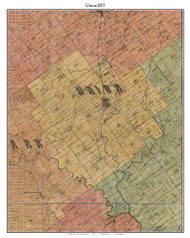 Union, Indiana 1875 Old Town Map Custom Print - Clark Co.