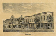 Longworth Row, Charlestown, Indiana 1875 Old Town Map Custom Print - Clark Co.