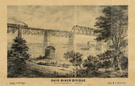 Ohio River Bridge, Clark County, Indiana 1875 Old Town Map Custom Print - Clark Co.