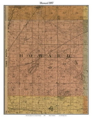 Howard, Michigan 1897 Old Town Map Custom Print - Cass Co.