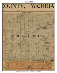 Volinia, Michigan 1897 Old Town Map Custom Print - Cass Co.