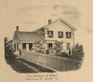 Willard Residence , Fairfield, DeKalb Co. Indiana 1863 Old Town Map Custom Print - DeKalb Co.