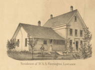 Ferrington Residence, Lawrence Village, Richland, DeKalb Co. Indiana 1863 Old Town Map Custom Print - DeKalb Co.