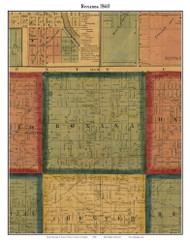 Roxanna, Michigan 1860 Old Town Map Custom Print - Eaton Co.