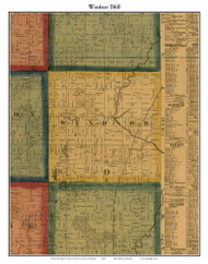 Windsor, Michigan 1860 Old Town Map Custom Print - Eaton Co.