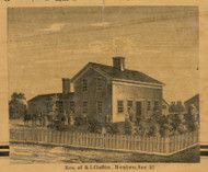 Residence of B.I. Claflin, Michigan 1860 Old Town Map Custom Print - Eaton Co.