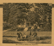 Residence of Henry Robinson, Michigan 1860 Old Town Map Custom Print - Eaton Co.
