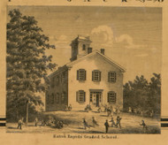 Eaton Rapids Graded School, Michigan 1860 Old Town Map Custom Print - Eaton Co.