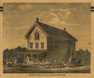 E.B. Frost's Store, Michigan 1860 Old Town Map Custom Print - Eaton Co.