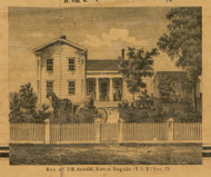 Residence of J.H. Arnold, Michigan 1860 Old Town Map Custom Print - Eaton Co.