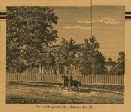 Residence of Hiram Gridley, Michigan 1860 Old Town Map Custom Print - Eaton Co.