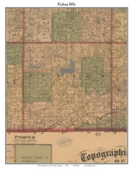 Fulton, Michigan 1876 Old Town Map Custom Print - Gratiot Co.
