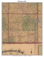 Washington, Michigan 1876 Old Town Map Custom Print - Gratiot Co.