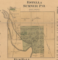Estella Sumner P.O., Michigan 1876 Old Town Map Custom Print - Gratiot Co.