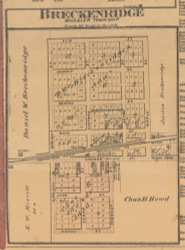Breckenridge, Michigan 1876 Old Town Map Custom Print - Gratiot Co.