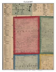 Fairfield, Michigan 1859 Old Town Map Custom Print - Shiawassee Co.