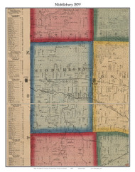 Middlebury, Michigan 1859 Old Town Map Custom Print - Shiawassee Co.