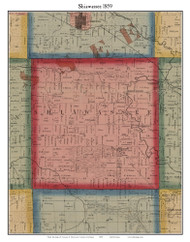 Shiawassee, Michigan 1859 Old Town Map Custom Print - Shiawassee Co.
