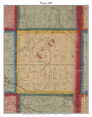 Venice, Michigan 1859 Old Town Map Custom Print - Shiawassee Co.