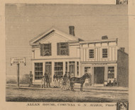 Allen House, Michigan 1859 Old Town Map Custom Print - Shiawassee Co.
