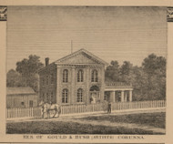 Residence of Gould & Bush, Michigan 1859 Old Town Map Custom Print - Shiawassee Co.