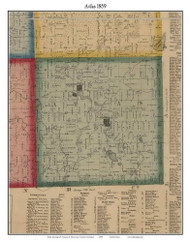 Atlas, Michigan 1859 Old Town Map Custom Print - Genesee Co.