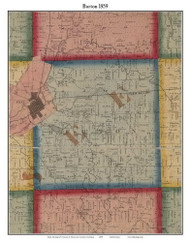 Burton, Michigan 1859 Old Town Map Custom Print - Genesee Co.