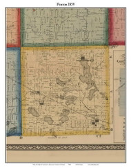 Fenton, Michigan 1859 Old Town Map Custom Print - Genesee Co.