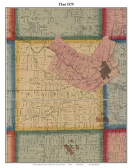 Flint, Michigan 1859 Old Town Map Custom Print - Genesee Co.
