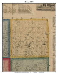 Forest, Michigan 1859 Old Town Map Custom Print - Genesee Co.