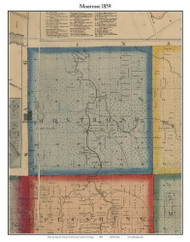 Montrose, Michigan 1859 Old Town Map Custom Print - Genesee Co.