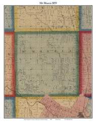 Mt Morris, Michigan 1859 Old Town Map Custom Print - Genesee Co.
