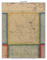 Vienna, Michigan 1859 Old Town Map Custom Print - Genesee Co.