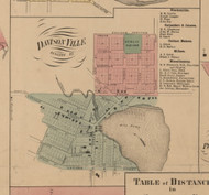 Davisonville, Michigan 1859 Old Town Map Custom Print - Genesee Co.