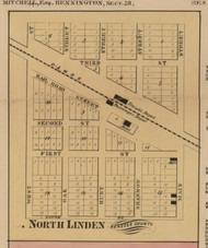 North Linden, Michigan 1859 Old Town Map Custom Print - Genesee Co.