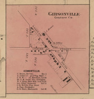 Gibsonville, Michigan 1859 Old Town Map Custom Print - Genesee Co.