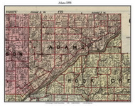 Adams, Indiana 1898 Old Town Map Custom Print - Carroll Co.