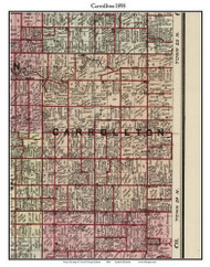 Carrollton, Indiana 1898 Old Town Map Custom Print - Carroll Co.