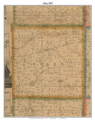 Allen, Michigan 1857 Old Town Map Custom Print - Hillsdale Co.