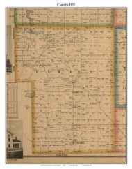 Camden, Michigan 1857 Old Town Map Custom Print - Hillsdale Co.