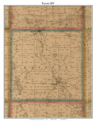 Fayette, Michigan 1857 Old Town Map Custom Print - Hillsdale Co.