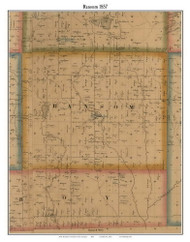 Ransom, Michigan 1857 Old Town Map Custom Print - Hillsdale Co.