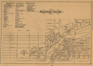 Hillsdale Village, Michigan 1857 Old Town Map Custom Print - Hillsdale Co.